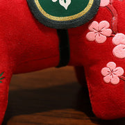 Buddha Stones Year of the Horse Bamboo Dragon Lotus Phoenix Plush Doll Home Decoration - image 3