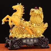 Buddha Stones  "Good Fortune" Year of the Horse Treasure Bowl Ingots Wealth Resin Home Decoration - image 17