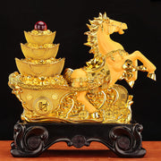 Buddha Stones  "Good Fortune" Year of the Horse Treasure Bowl Ingots Wealth Resin Home Decoration - image 23