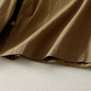 Buddha Stones Asymmetrical Front Frog-button Long Sleeve Women's Cotton Shirt - image 4