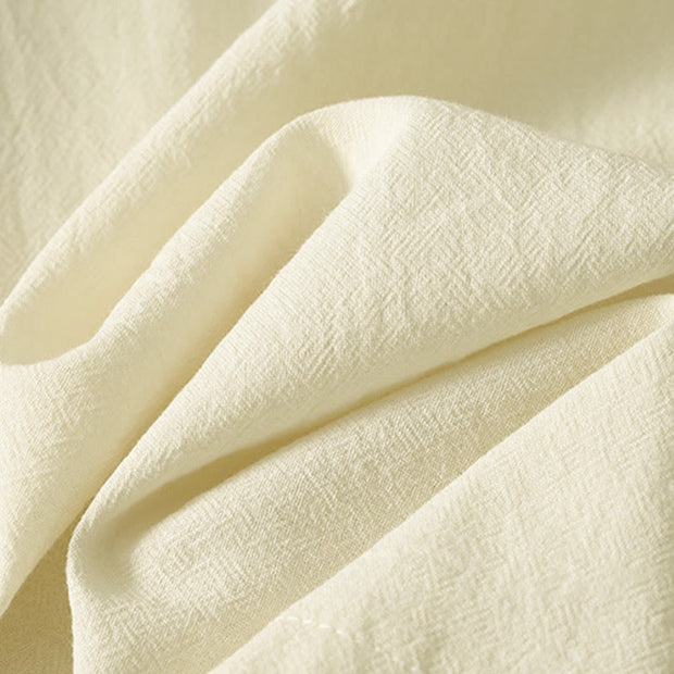 Buddha Stones Asymmetrical Front Frog-button Long Sleeve Women's Cotton Shirt - image 12