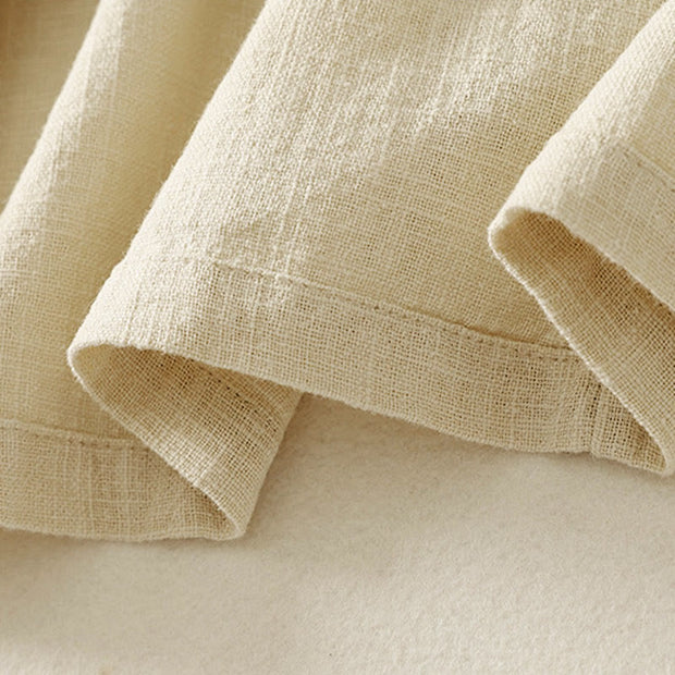 Buddha Stones Plain Chinese Frog-Button Long Sleeve Women's Cotton Linen Zen Clothing Shirt - image 15