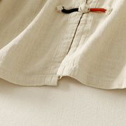 Buddha Stones Plain Chinese Frog-Button Long Sleeve Women's Cotton Zen Clothing Shirt - image 14