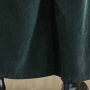 Buddha Stones Women's Pure Color Drawstring Design Wide Leg Corduroy Pants With Pockets - image 28