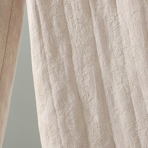 Buddha Stones Jacquard Cotton-padded Women's Wide Leg Thermal Ankle-Length Pants With Pockets - image 17