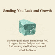 Buddha Stones "Sending You Luck and Growth" Cat Green Aventurine Necklace Includes Gift Message Card - image 2