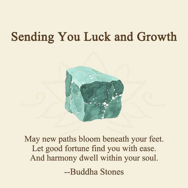 Buddha Stones "Sending You Luck and Growth" Cat Green Aventurine Necklace Includes Gift Message Card - image 2