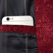 Buddha Stones Embroidery Pattern Stand Collar Long Sleeve Men's Tang Suit Jacket With Pockets - image 8