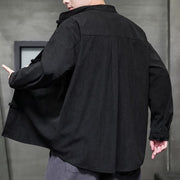 Buddha Stones Spring Chinese Embroiderd Bamboo Men's Frog-button Long Sleeve Cotton Corduroy Jacket - image 34