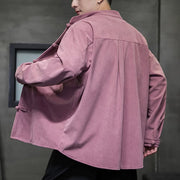 Buddha Stones Spring Chinese Embroiderd Bamboo Men's Frog-button Long Sleeve Cotton Corduroy Jacket - image 24