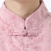 Buddha Stones Fall Jacquard Bamboo Frog-button Long Sleeve Men's Cotton Jacket With Pockets - image 15