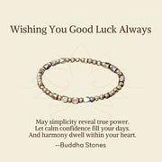 Buddha Stones "Wishing You Balance and Strength" Brass Beads Bracelet Includes Gift Message Card - image 2