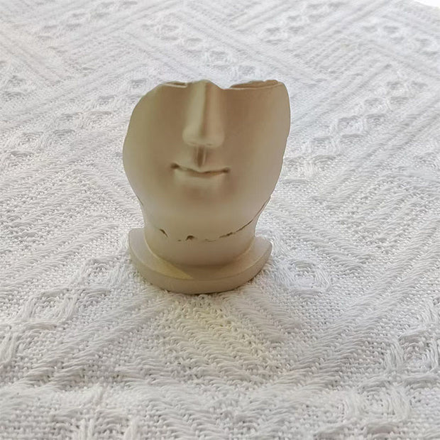 Buddha Stones FU Dogs Twins Buddha Square Ding Design Refrigerator Fridge Magnet Home Decoration - Half-Face Buddha 5*4*2 cm(With Back Magnetic) - image 2