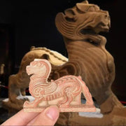 Buddha Stones FU Dogs Twins Buddha Square Ding Design Refrigerator Fridge Magnet Home Decoration - Fu Dogs 8*5.6*2 cm(With Back Magnetic) - image 0