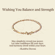 Buddha Stones "Wishing You Balance and Strength" Brass Bracelet Includes Gift Message Card - image 2
