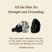 Buddha Stones "All the Best for Strength and Grounding" Obsidian Bracelet Includes Gift Message Card - image 2