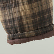 Buddha Stones Multi-color Plaid Pattern Cotton-padded Women's Harem Thermal Pants With Pockets - image 8