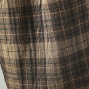 Buddha Stones Multi-color Plaid Pattern Cotton-padded Women's Harem Thermal Pants With Pockets - image 7