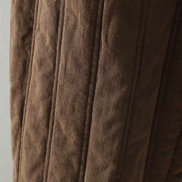 Buddha Stones Daily Plain Drawstring Design Women's Harem Elastic Waist Cotton Pants With Pockets - image 3