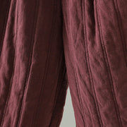 Buddha Stones Daily Plain Drawstring Design Women's Harem Elastic Waist Cotton Pants With Pockets - image 14