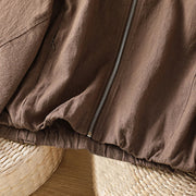 Buddha Stones Women's Cotton Zipper Design Double Layer Long Sleeve Jacket With Pockets - image 28