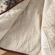 Buddha Stones Women's Cotton Flower Pattern Buttons Design Long Sleeve Thermal Jacket With Pockets - image 13