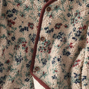 Buddha Stones Women's Cotton Flower Pattern Buttons Design Long Sleeve Thermal Jacket With Pockets - image 6