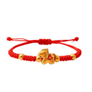 Buddha Stones Chinese Zodiac Year Of The Horse Get Rich Charm Red String Strength Bracelet - image 1