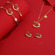 Buddha Stones 925 Sterling Silver Year Of The Horse Design Red Agate Confidence Earrings - image 22