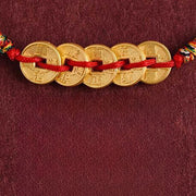 FREE Today: Protection Strength Five Copper Coins Design Braided String Bracelet Anklet - image 5