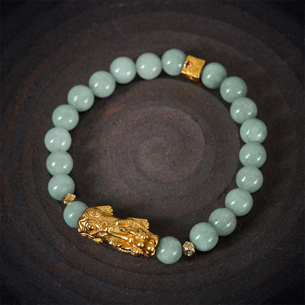 FREE Today: Luck Prosperity Golden Pi Xiu Charm Jade Beaded Bracelet - image 3