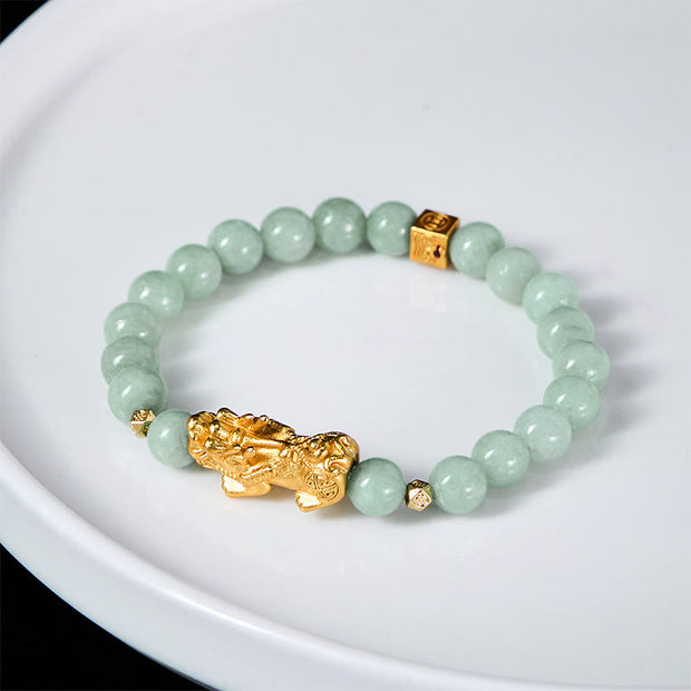 FREE Today: Luck Prosperity Golden Pi Xiu Charm Jade Beaded Bracelet - image 4