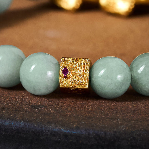 FREE Today: Luck Prosperity Golden Pi Xiu Charm Jade Beaded Bracelet - image 6
