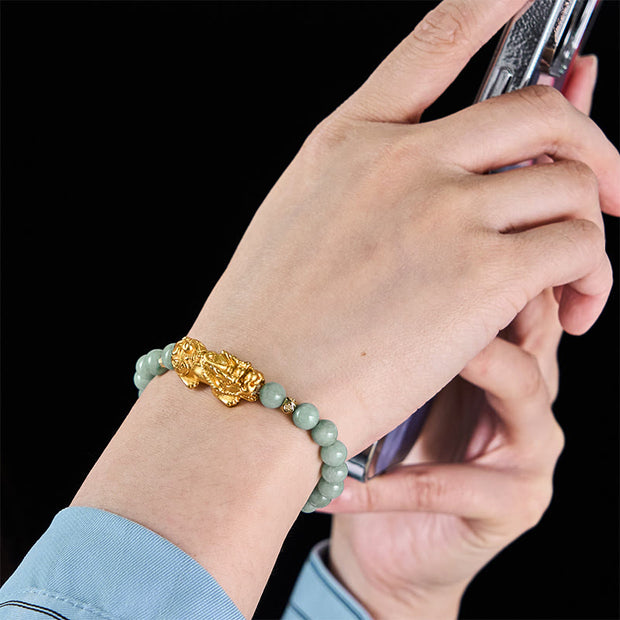 FREE Today: Luck Prosperity Golden Pi Xiu Charm Jade Beaded Bracelet - image 16