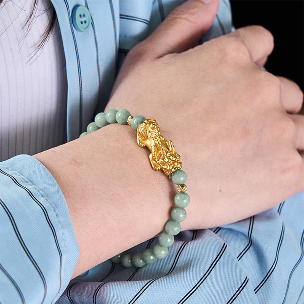 FREE Today: Luck Prosperity Golden Pi Xiu Charm Jade Beaded Bracelet - image 13