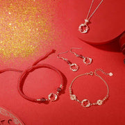 Buddha Stones 925 Sterling Silver Plated 18k Gold Koi Fish Cinnabar Red String Connection Bracelet - image 20