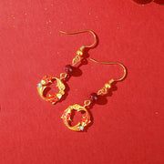 Buddha Stones 925 Sterling Silver Plated 18k Gold Koi Fish Symbol Design Protection Earrings - Golden Koi Fish Earrings - image 3