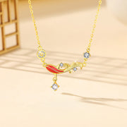 Buddha Stones 925 Sterling Silver Koi Fish Design Red String Blessing Bracelet - Koi Fish Necklace - image 8