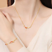 Buddha Stones 925 Sterling Silver Koi Fish Design Red String Blessing Bracelet - image 11