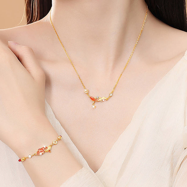 Buddha Stones 925 Sterling Silver Koi Fish Design Red String Blessing Bracelet - image 11