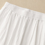 Buddha Stones Commute Solid Color Women's Harem Elastic Waist Cotton 7-8 Length Pants With Pockets - image 11