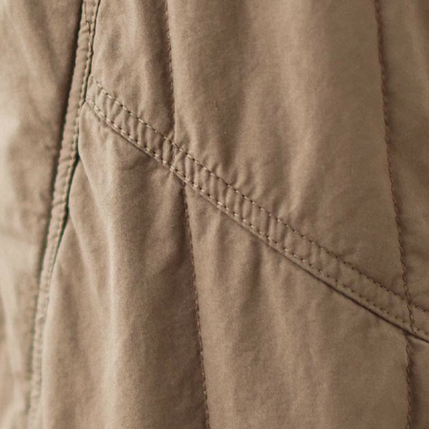 Buddha Stones Winter Plain High Waist Cotton Women's Harem Thermal Elastic Waist Pants With Pockets - image 17