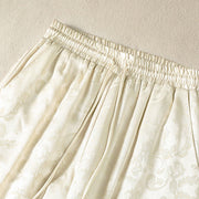 Buddha Stones Jacquard High Waist Design Women's Wide Leg Thermal Thickened Pants With Pockets - image 2