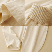 Buddha Stones Fall Solid Color Patchwork Simple Design Women's Wide Leg Pants With Pockets - image 6