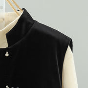 Buddha Stones White Flower Embroidery Pattern Women's Sleeveless Vest Waistcoat - image 9