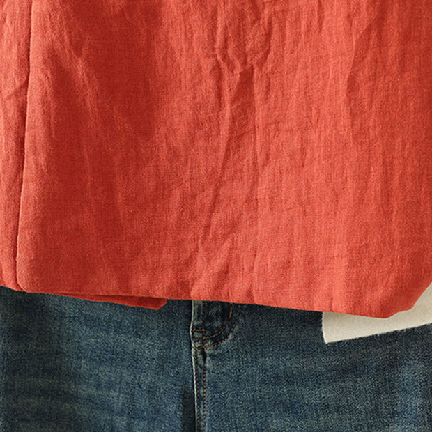 Buddha Stones Flower Pattern V-Neck Frog-Button Women's Sleeveless Vest Waistcoat - image 11