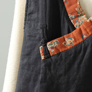 Buddha Stones Flower Pattern V-Neck Frog-Button Women's Sleeveless Vest Waistcoat - image 16