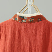 Buddha Stones Flower Pattern V-Neck Frog-Button Women's Sleeveless Vest Waistcoat - image 4