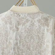 Buddha Stones Women's Peony Flowers Frog-Button Design Long Sleeve Thermal Jacket With Pockets - image 14