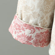 Buddha Stones Women's Peony Flowers Frog-Button Design Long Sleeve Thermal Jacket With Pockets - image 16